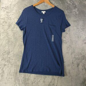 Old Navy Women’s M Vibrant Blue Casual Everyday Wear Stretchy Minimalist T-Shirt